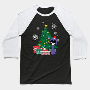 Teen Titans Raven Around The Christmas Tree Baseball T-Shirt